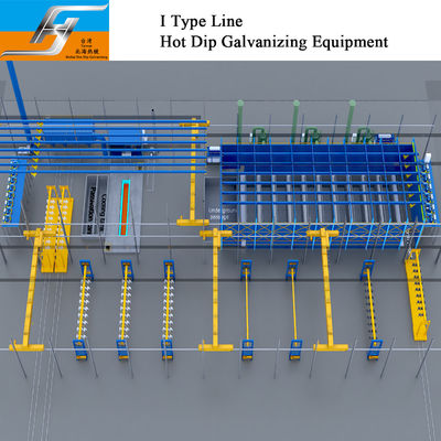Kualitas  I Type Hot Dip Galvanizing Equipment Production Line pabrik