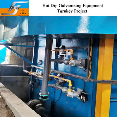Hot Dip Galvanizing Furnace dengan Pulse High Speed Fired Burner untuk Galvanizing Bagian Baja dan Desain Ketel Disesuaikan