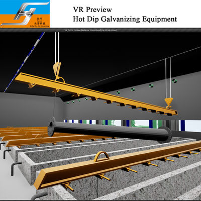 VR Preview Hot Dip Galvanizing Line Produksi dengan Desain Disesuaikan untuk Turnkey Proyek