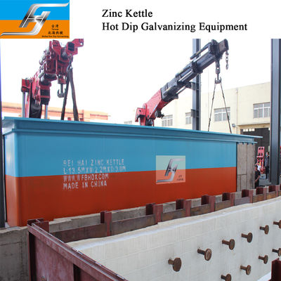 Ultrasonik diuji Angang XG-08 Steel Zinc Kettle dengan High Speed Pulse Firing System untuk Hot Dip Galvanizing Equipment